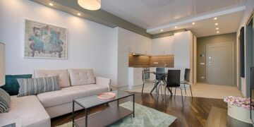 Salón ordenado y limpio